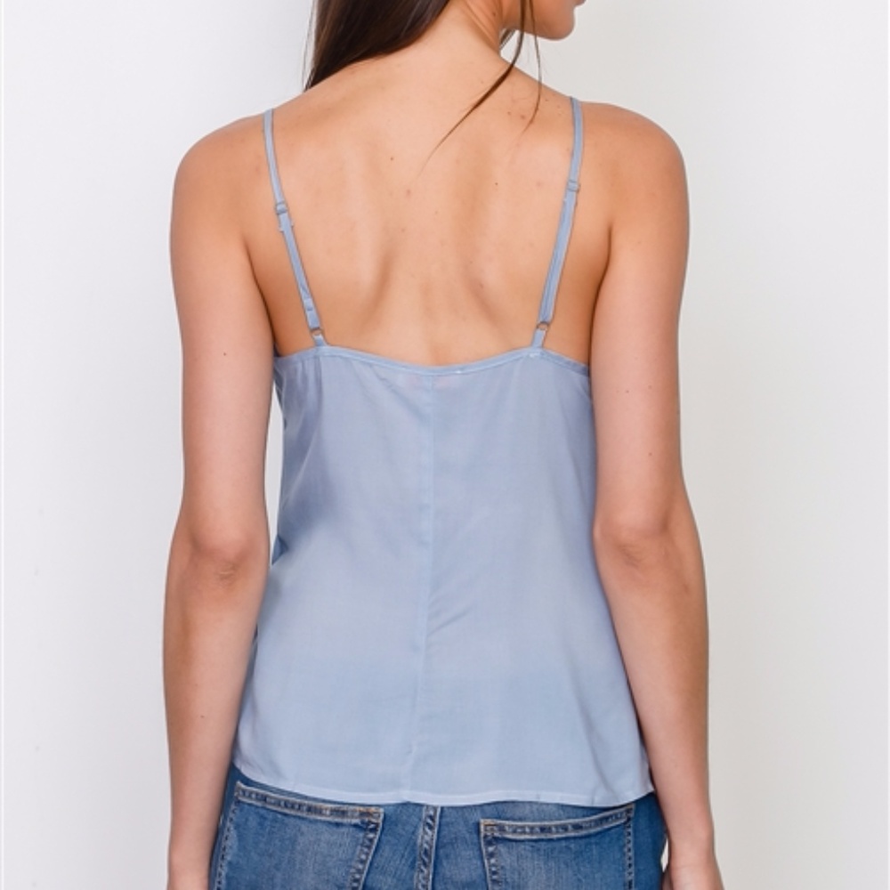 LAST ONE!!! Light Blue Cami Top with Tie - Picture 6 of 6
